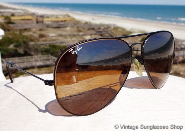 Ray Ban Black Chrome 62mm Top Gradient Mirror Sunglasses